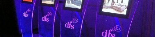 DFS interactive kiosks on display